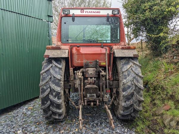 a Fiat tractor with big brand Vredestein tyres